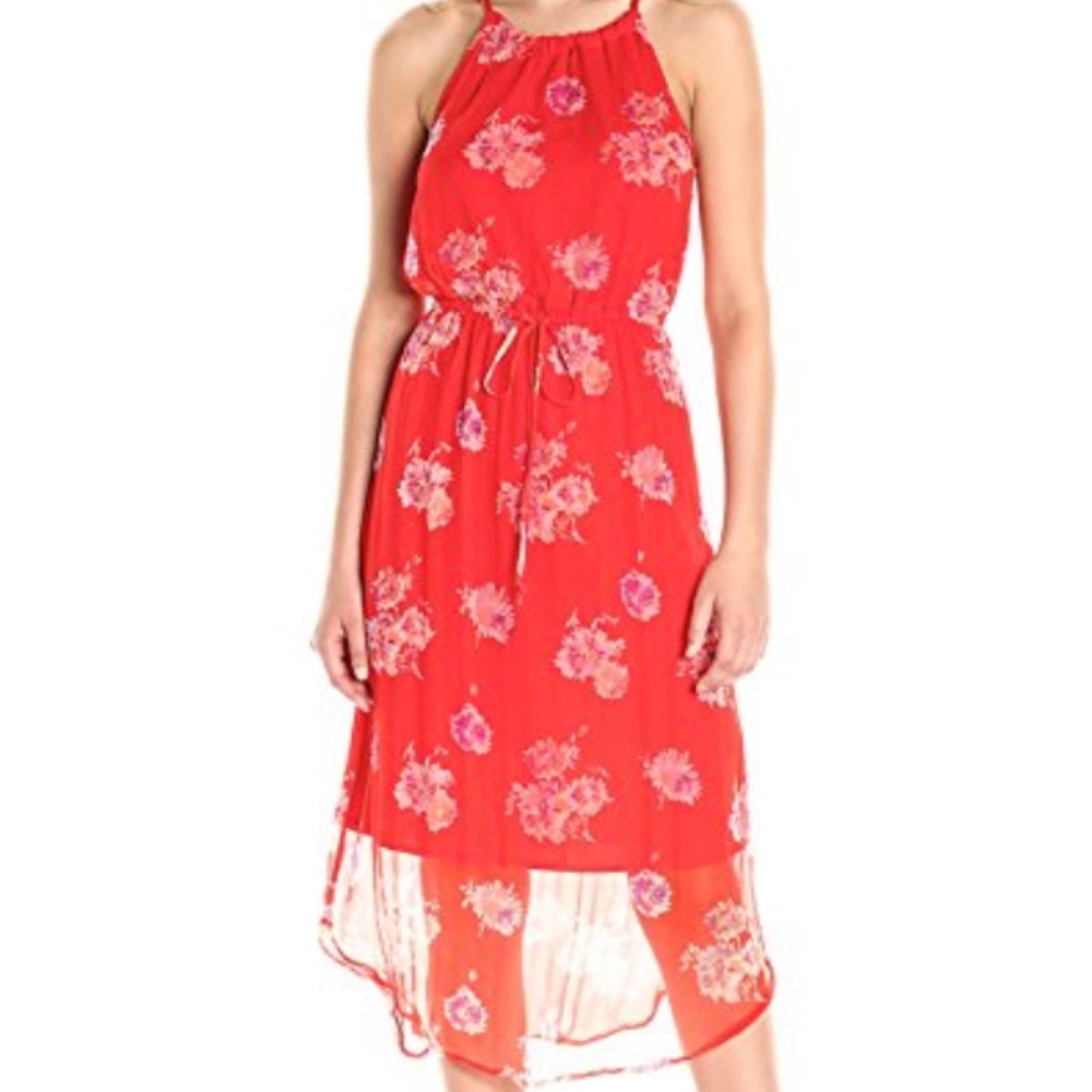 Lucky Brand Red Floral Dress - Picture 1 of 3